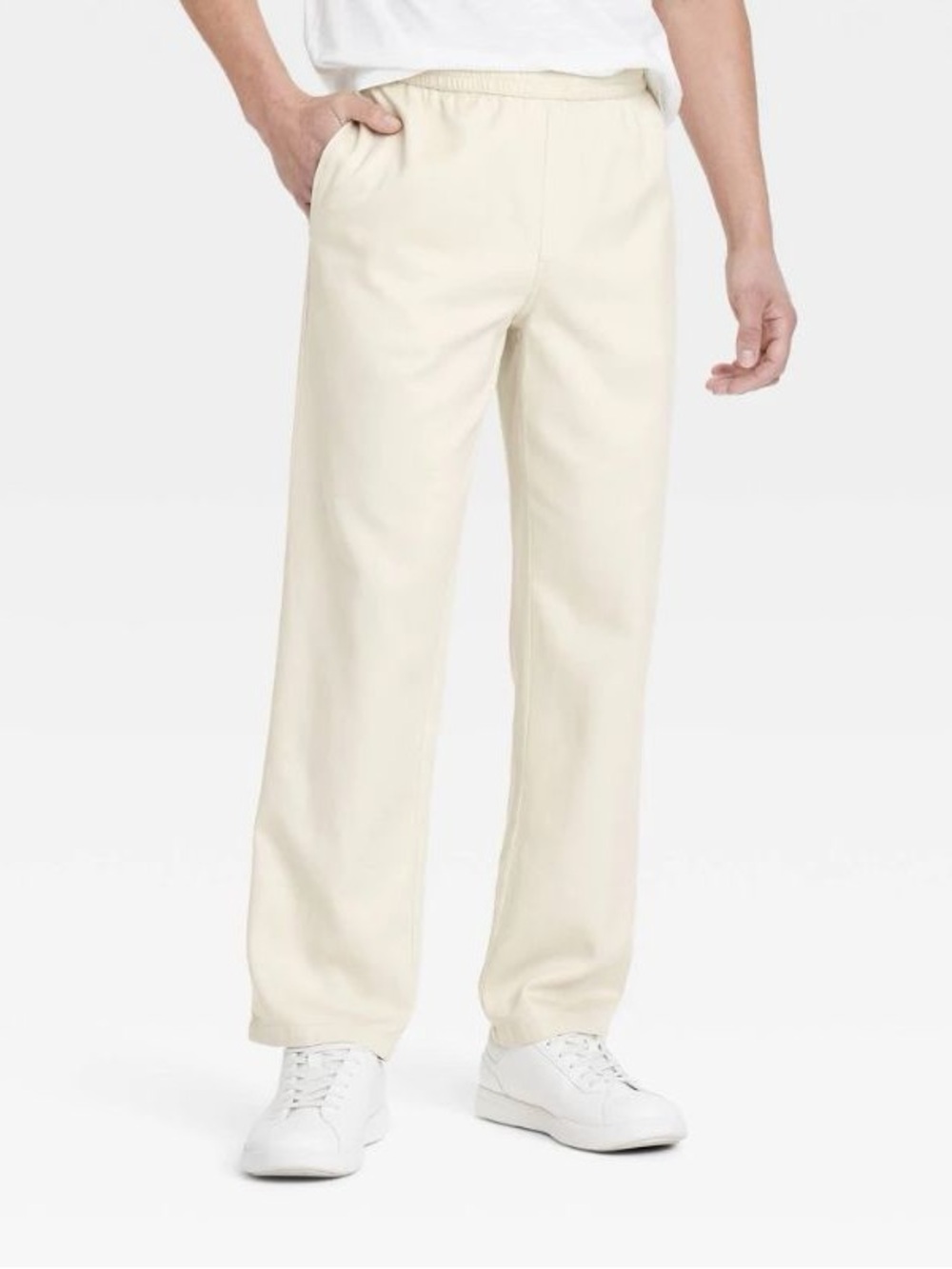 Straight Fit Pull-On Pants - Goodfellow & Co™ Cream XL